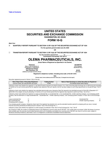 Thumbnail Olema Pharmaceuticals 10-Q Quarterly Report FY2026 