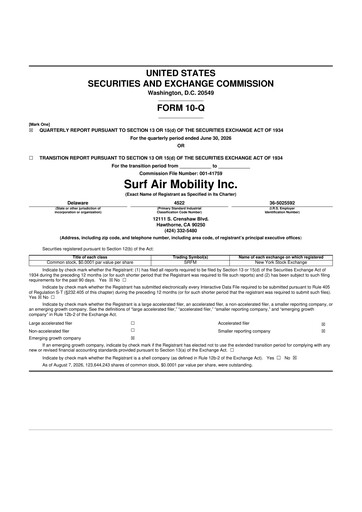Thumbnail Surf Air Mobility 10-Q Quarterly Report FY2026 