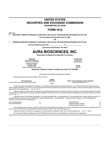 Thumbnail Aura Biosciences 10-Q Quarterly Report FY2026 