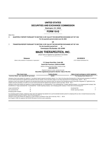 Thumbnail Maze Therapeutics 10-Q Quarterly Report FY2026 