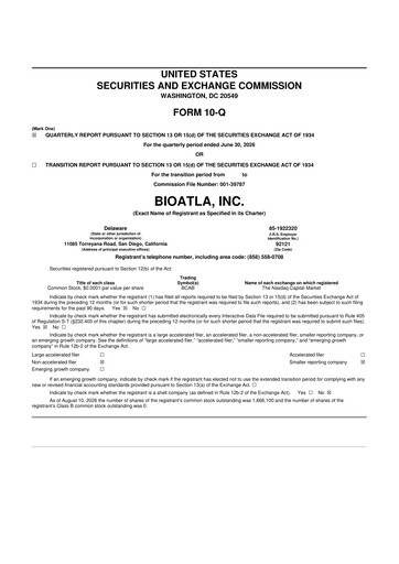 Vorschaubild BioAtla 10-Q Quartalsbericht 2026 