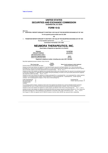 Vorschaubild Neumora Therapeutics 10-Q Quartalsbericht 2026 