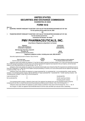 Miniature PMV Pharmaceuticals 10-Q Rapport trimestriel 2026 