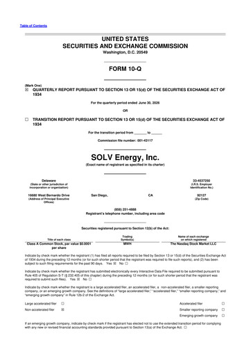 Thumbnail SOLV Energy 10-Q Quarterly Report FY2026 