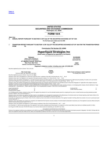 Thumbnail Hyperliquid Strategies 10-K Annual Report 2026