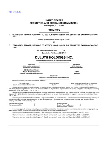 Thumbnail Duluth Holdings 10-Q Quarterly Report FY2026 