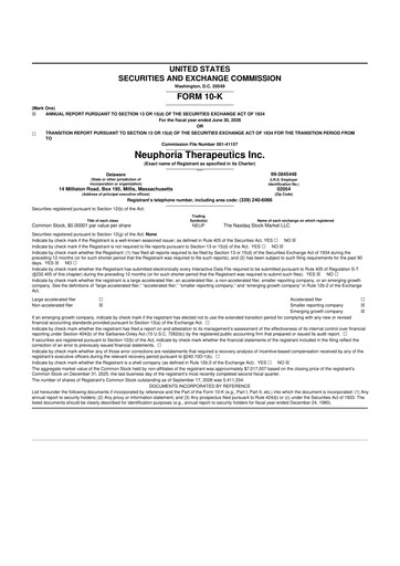 Vorschaubild Neuphoria Therapeutics 10-K Jahresbericht 2026