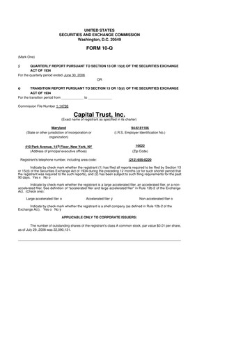 Miniature Blackstone Mortgage Trust
 10-Q Rapport trimestriel  