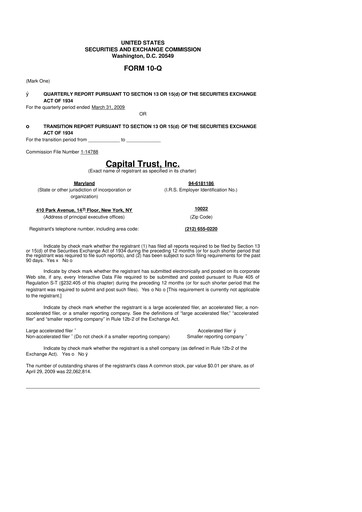 Miniature Blackstone Mortgage Trust
 10-Q Rapport trimestriel  
