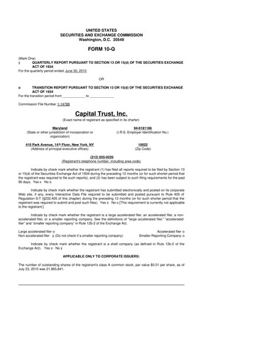 Miniature Blackstone Mortgage Trust
 10-Q Rapport trimestriel  