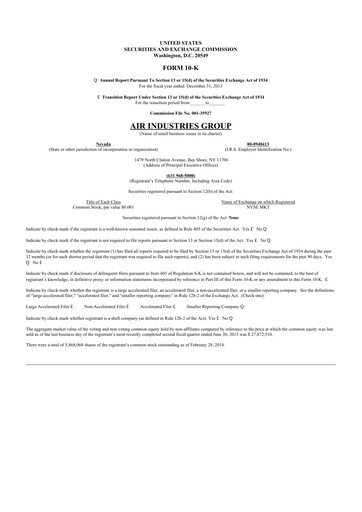 Thumbnail Air Industries Group 10-K Annual Report 2013