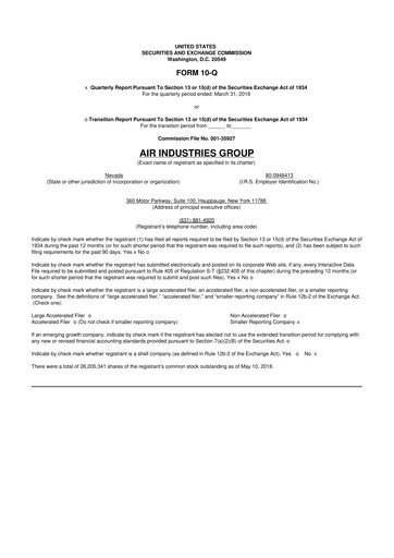 Thumbnail Air Industries Group 10-Q Quarterly Report FY2018 