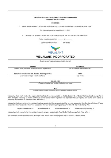 Thumbnail Know Labs 10-Q Quarterly Report FY2012 