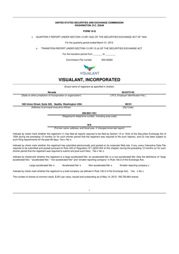 Thumbnail Know Labs 10-Q Quarterly Report FY2015 