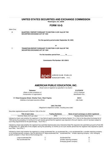 Thumbnail American Public Education 10-Q Quarterly Report FY2025 