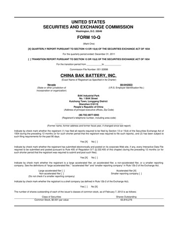 Thumbnail CBAK Energy Technology 10-Q Quarterly Report FY2012 