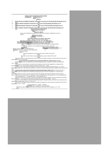 Miniature DRDGOLD 20-F Rapport annuel 
