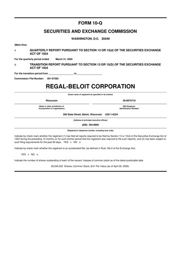 Thumbnail Regal Rexnord 10-Q Quarterly Report FY 