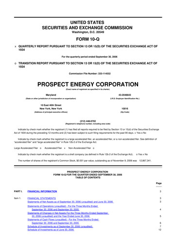 Thumbnail Prospect Capital 10-Q Quarterly Report FY 