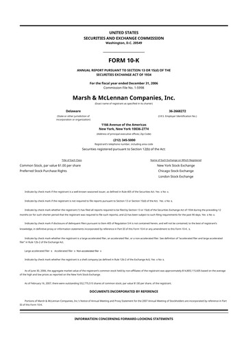 Thumbnail Marsh & McLennan Companies 10-K Annual Report 