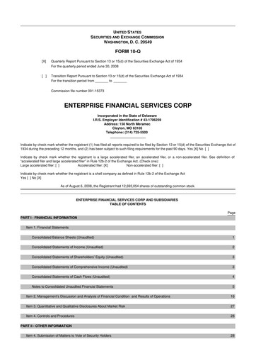 Vorschaubild Enterprise Financial Services Corp 10-Q Quartalsbericht  