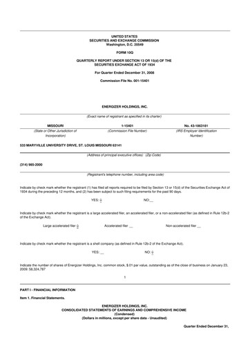 Thumbnail Edgewell Personal Care
 10-Q Quarterly Report FY 