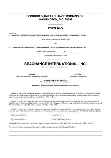 Thumbnail SeaChange International 10-Q Quarterly Report FY 