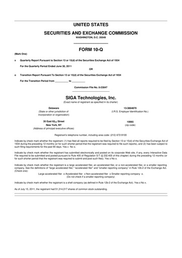 Thumbnail SIGA Technologies 10-Q Quarterly Report FY2011 