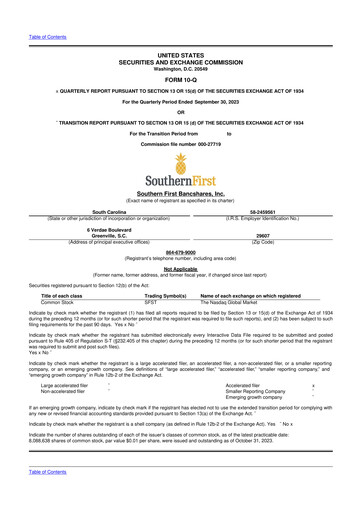 Thumbnail Southern First Bancshares 10-Q Quarterly Report FY2023 