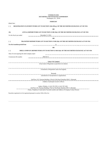 Thumbnail Golar LNG
 20-F Annual Report 2016