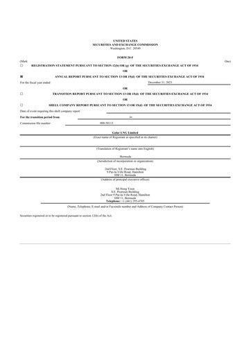 Thumbnail Golar LNG
 20-F Annual Report 2023