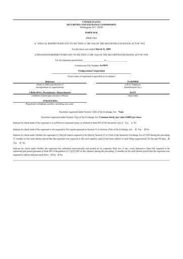 Thumbnail TechPrecision 10-K Annual Report 