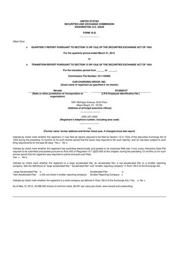 Thumbnail Blink Charging
 10-Q Quarterly Report FY2012 