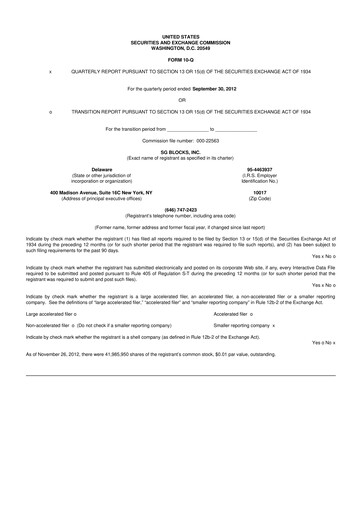 Vorschaubild Safe & Green Holdings 10-Q Quartalsbericht 2012 