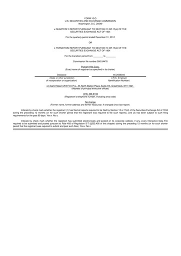 Thumbnail Lunai Bioworks 10-Q Quarterly Report FY2013 