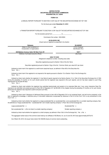 Vorschaubild Safe & Green Holdings 10-K Jahresbericht 2012