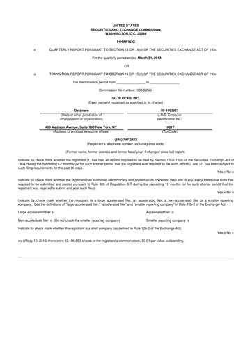 Vorschaubild Safe & Green Holdings 10-Q Quartalsbericht 2013 