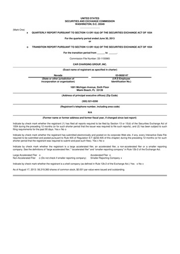 Thumbnail Blink Charging
 10-Q Quarterly Report FY2013 