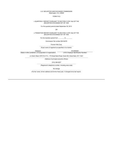 Thumbnail Lunai Bioworks 10-Q Quarterly Report FY2014 