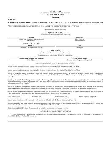 Vorschaubild Zion Oil & Gas 10-K Jahresbericht 2013