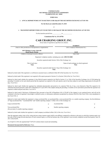 Vorschaubild Blink Charging
 10-K Jahresbericht 2013