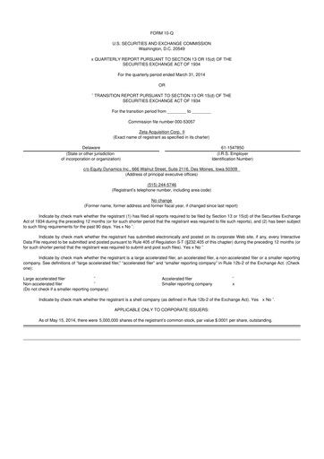 Miniature Aadi Bioscience 10-Q Rapport trimestriel 2014 