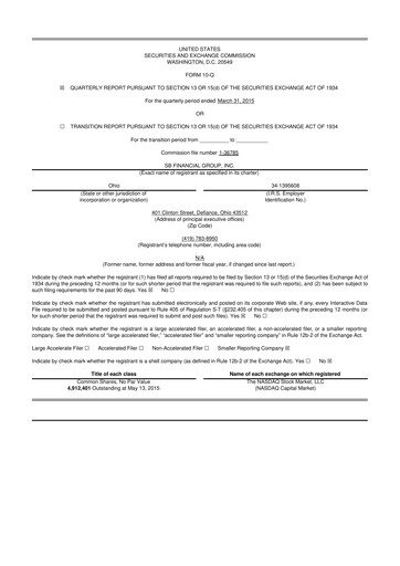 Thumbnail SB Financial Group 10-Q Quarterly Report FY2015 