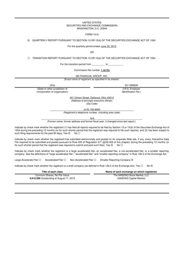 Thumbnail SB Financial Group 10-Q Quarterly Report FY2015 