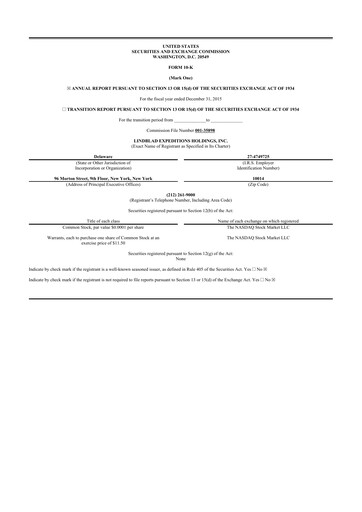 Thumbnail Lindblad Expeditions 10-K Annual Report 2015