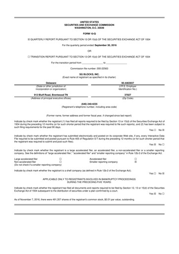 Vorschaubild Safe & Green Holdings 10-Q Quartalsbericht 2016 