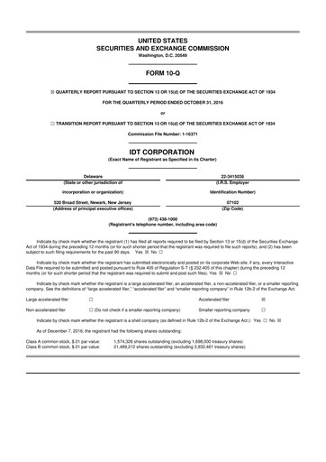 Thumbnail IDT Corporation
 10-Q Quarterly Report FY2017 