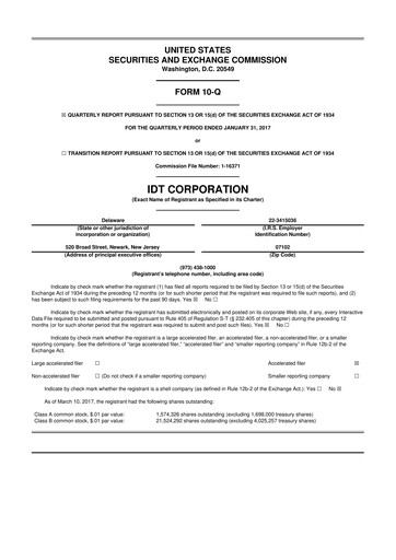 Thumbnail IDT Corporation
 10-Q Quarterly Report FY2017 
