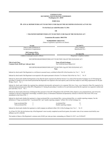 Thumbnail Workhorse Group
 10-K Annual Report 2016