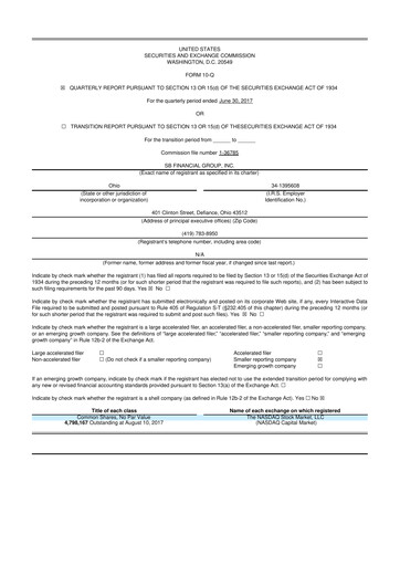 Thumbnail SB Financial Group 10-Q Quarterly Report FY2017 